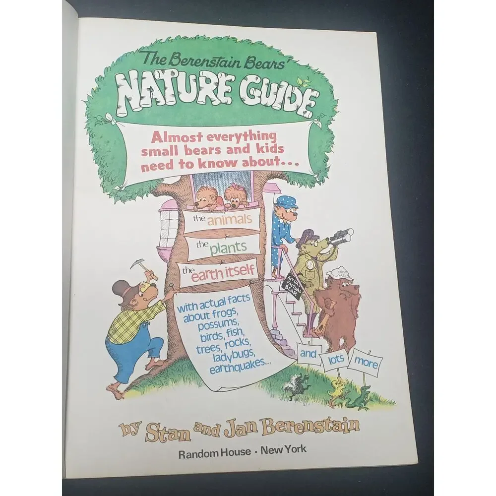 Vintage The Berenstain Bears Nature Guide Oversized Hard Softcover Book